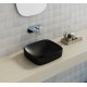 Green lux 40x40 catalano lavabo installazione ad appoggio, semincasso, su mobile nero satinato senza troppopieno 140AGRLXNS