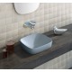 Green lux 40x40 catalano lavabo installazione ad appoggio, semincasso, su mobile azzurro satinato senza troppopieno 140AGRLXAS