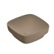 Green lux 40x40 catalano lavabo installazione ad appoggio, semincasso, su mobile marrone satinato senza troppopieno 140AGRLXMS