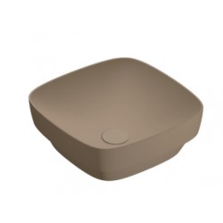 Green lux 40x40 catalano lavabo installazione ad appoggio, semincasso, su mobile marrone satinato senza troppopieno 140AGRLXMS