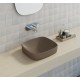 Green lux 40x40 catalano lavabo installazione ad appoggio, semincasso, su mobile marrone satinato senza troppopieno 140AGRLXMS