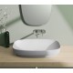 Green lux 75x40 catalano lavabo installazione ad appoggio, semincasso, su mobile bianco satinato senza troppopieno 175AGRLXBM