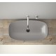 Green lux 75x40 catalano lavabo installazione ad appoggio, semincasso, su mobile cemento satinato senza troppopieno 175AGRLXCS