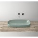 Green lux 75x40 catalano lavabo installazione ad appoggio, semincasso, su mobile verde satinato senza troppopieno 175AGRLXVS