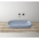 Green lux 75x40 catalano lavabo installazione ad appoggio, semincasso, su mobile azzurro satinato senza troppopieno 175AGRLXAS