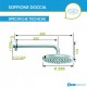 Soffione doccia tondo diametro 250 mm Bossini Oki in acciaio inox con braccio da 30 cm