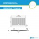 Piatto Doccia Slim 70x100 cm Ferdy Azzurra Altezza 6,5 cm