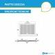 Piatto Doccia Slim 80x100 cm Ferdy Azzurra Altezza 6,5 cm