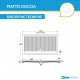 Piatto Doccia Slim 120x70 cm Ferdy Azzurra Altezza 6,5 cm