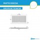 Piatto Doccia Slim 80x140 cm Ferdy Azzurra Altezza 6,5 cm