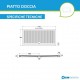 Piatto Doccia Slim 70x140 cm Ferdy Azzurra Altezza 6,5 cm