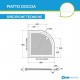 Piatto Doccia Slim Angolare 90x90 cm Ferdy Azzurra