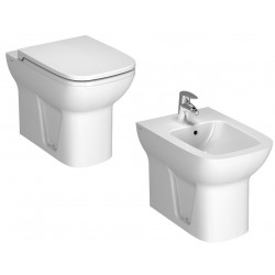 Sanitari Vitra S20 Filomuro Vaso + Bidet in Ceramica Bianco Lucido