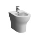 Sanitari Vitra Zentrum Filomuro Vaso + Bidet in Ceramica Bianco Lucido