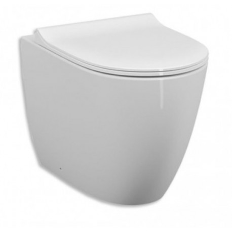 Vaso Sento di Vitra con Scarico Traslato + Tecnologia Rimfree in ceramica bianco lucido