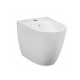 Sanitari Sento di Vitra Vaso Tecnologia Rimfree con Scarico Traslato  + Bidet in ceramica bianco lucido