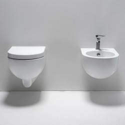 Vaso e Bidet Mini Nuvola Azzurra con Coprivaso