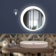 Specchio da Bagno Rotondo con Altoparlante Bluetooth e Disegno Sabbiato Retroilluminato led 20W art. Miriam