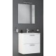 Mobile da bagno Miriam sospeso 60 cm bianco con specchio lampada led