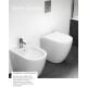 Sanitari Sento di Vitra Vaso Tecnologia Rimfree con Scarico Traslato  + Bidet in ceramica bianco lucido