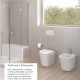 Sanitari Vitra Nest Filomuro Vaso + Bidet in Ceramica Bianco Lucido