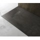 Piatto doccia Lito in pietra sintetica finitura cemento altezza 3 cm con piletta serigrafata in acciaio inox inclusa