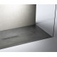 Piatto doccia Divo in pietra sintetica finitura cemento altezza 3 cm con piletta materica in tinta inclusa