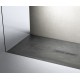 Piatto doccia Divo in pietra sintetica finitura cemento altezza 3 cm con piletta materica in tinta inclusa