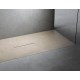 Piatto doccia Tab in pietra sintetica finitura cemento altezza 3 cm con piletta materica in tinta inclusa