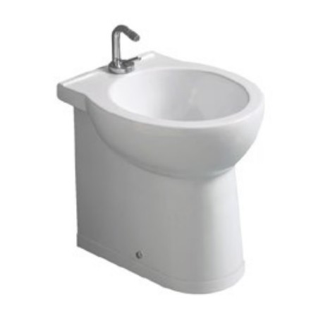 Bidet Savona profondità 48 cm Filomuro in ceramica bianco lucido