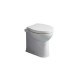 Sanitari Savona Profondità 48 cm Filomuro Vaso + Bidet in Ceramica Bianco Lucido