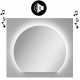 Specchio da Bagno con Altoparlante Bluetooth e Disegno Sabbiato Retroilluminato led 20W art. spe110