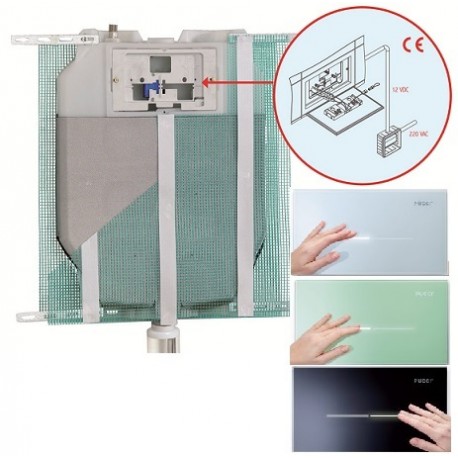 Cassetta Incasso Pucci Eco Completa di Placca in Vetro a Sfioro Touch 