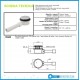 Piletta sifonata DM. 90 mm idonea per piatto doccia in vetroresina per disabili
