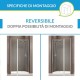 Box Doccia ad Apertura Battente Cristallo 6 mm Altezza 200 cm art. OS2N