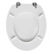 Sedile Wc Universale in Mdf Bianco per vaso a due fori in ceramica bianco lucido