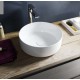 Lavabo da Appoggio Luna 40 h12 cm in Ceramica Bianca