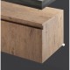 Mensolone + Cassettone Largh. 80 x Profo. 46 cm in melaminico finitura legno per lavabi d'appoggio