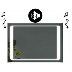 Specchio da Bagno con Altoparlante Bluetooth e Disegno Sabbiato Retroilluminato led 20W art. spe1006