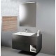 Composizione da bagno completa SANREMO/BIANCO OPACO con specchiera e applique a led larghezza 95 cm