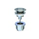Piletta di scarico Click clack con vite centrale in ottone cromato universale