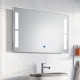 Su Misura Specchio da Bagno Filo Lucido Retroilluminate led 20W art.Miami con pulsante touch integrato