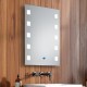 Su Misura Specchio da Bagno Filo Lucido Retroilluminate led 20W art.Afrodite con pulsante touch integrato