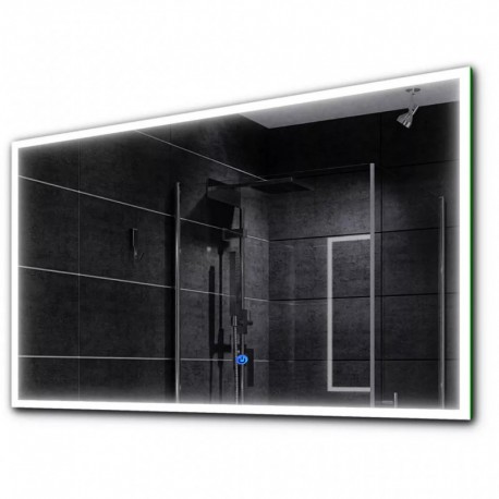 Su Misura Specchio da Bagno Filo Lucido Retroilluminate led 20W art.Spe02 con pulsante touch integrato