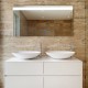 Su Misura Specchio da Bagno Filo Lucido Retroilluminate led 20W art.Lilly con pulsante touch integrato