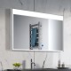 Su Misura Specchio da Bagno Filo Lucido Retroilluminate led 20W art.Fly con pulsante touch integrato