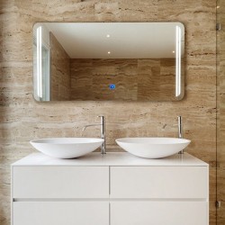 Specchio Bagno Semicircolare Filo Lucido Retroilluminato led 20W e pulsante  touch integrato art. Dalia6 - Vendita Online ItaliaBoxDoccia