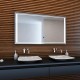 Su Misura Specchio da Bagno Filo Lucido Retroilluminate led 20W art.Seul con pulsante touch integrato