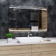 Su Misura Specchio da Bagno Filo Lucido Retroilluminate led 20W art.spe518 con pulsante touch integrato