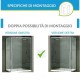 Box Doccia Scorrevole con Parete Fissa Cristallo 8 mm Altezza 200 cm con Chiusura Rallentata softclose + Profilo Cromo Lucido